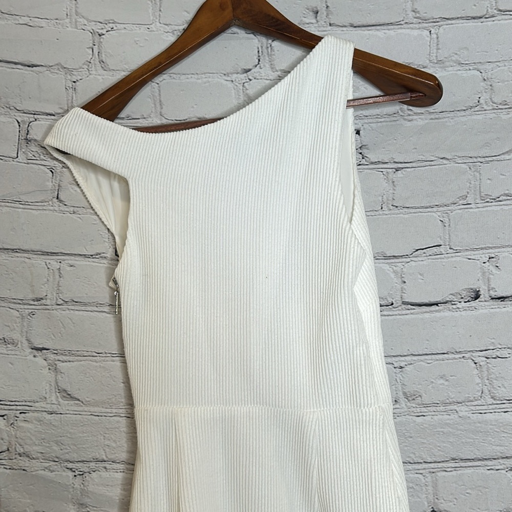 Stylestalker White Ribbed Dress Size X-Small Excellent Condition - Picture 6 of 10